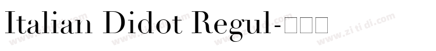 Italian Didot Regul字体转换